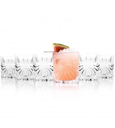 RCR Oasis Crystal Short Whisky Water Tumblers Glasses, 320 ml, Set of 6