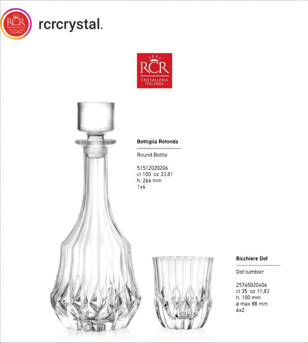 ADAGIO  ROUND WHISKEY BOTTLE - Image 3